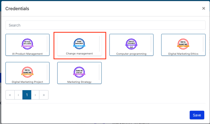 unclick credential thumbnail to turn off display