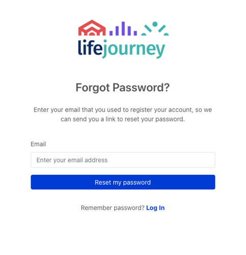 enter email to reset password