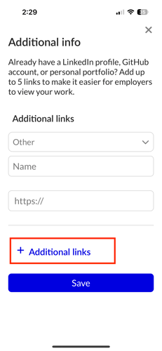 add additional links