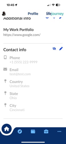 hidden contact info