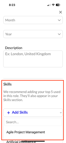 skill search work exp